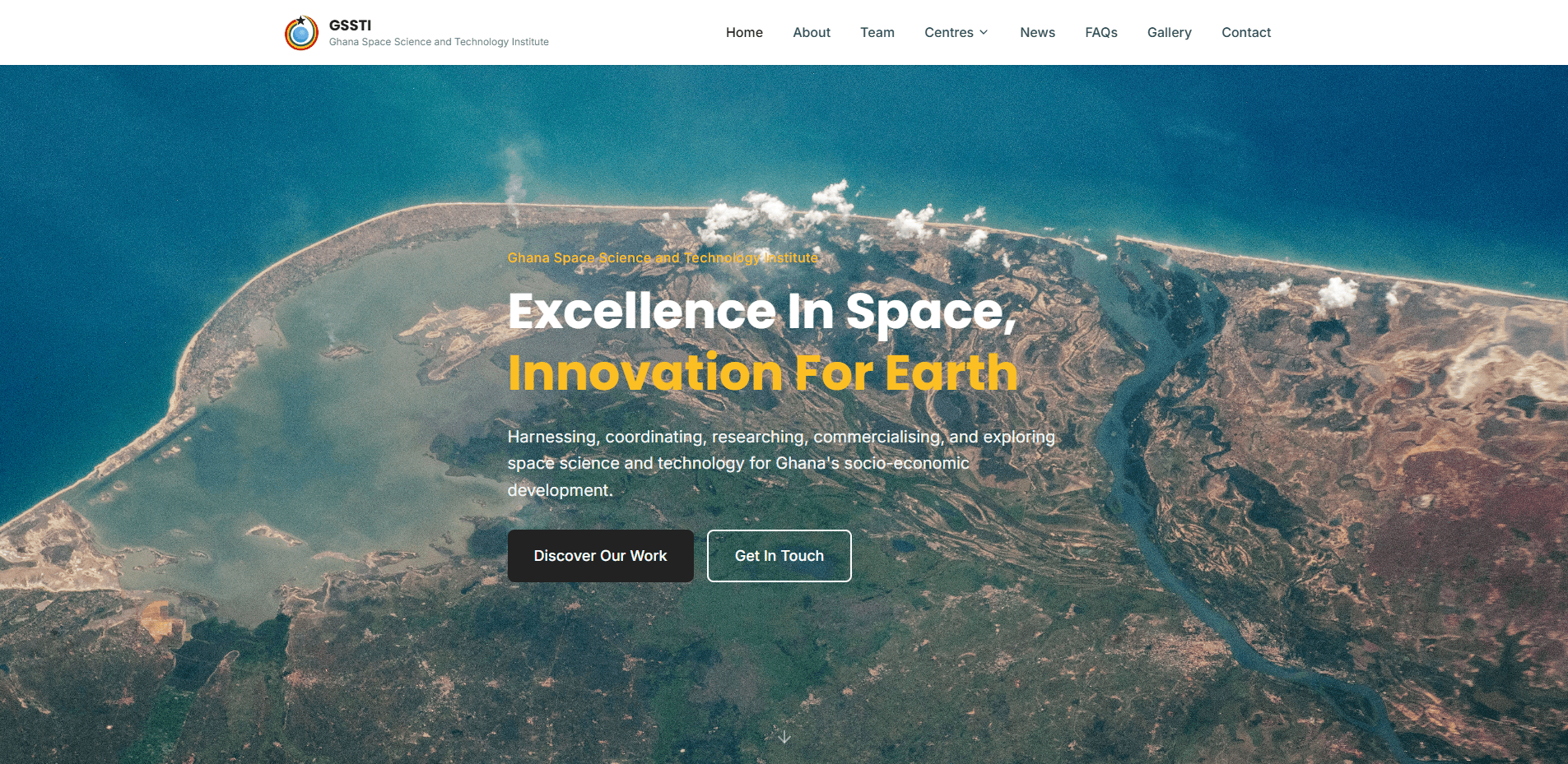 The landing page of how a modern GSSTI could look